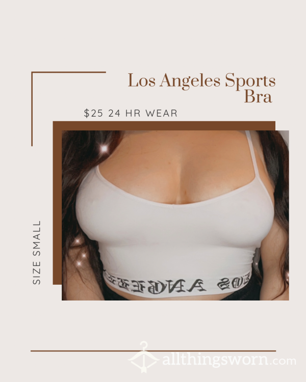 White Los Angeles Sports Bralette