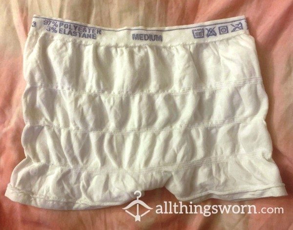 White Medical Incontinence 'Nets' Pants, Size MED