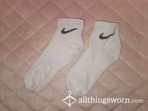 White Nike Gym / Running Socks