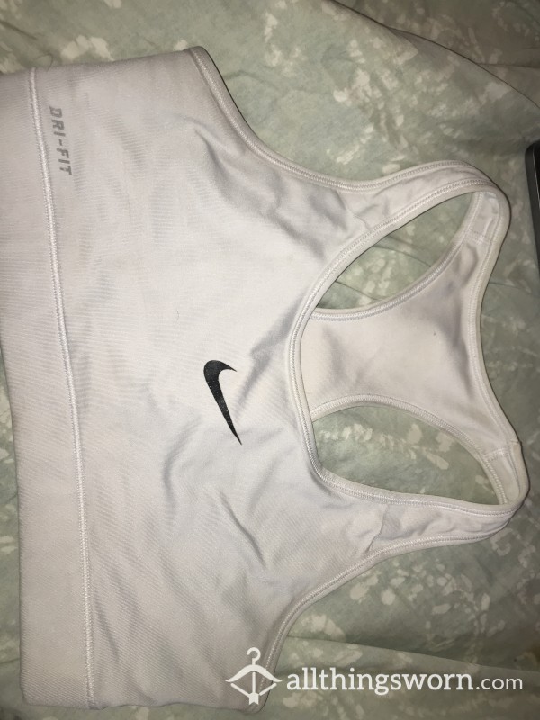 White Nike Sports Bra (does Not Fit)