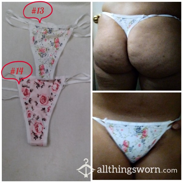 White Or Floral Thong(2 For $35)