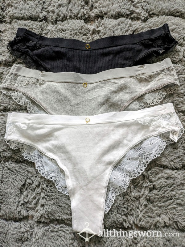 White Panties Half Full Cotton/nylon