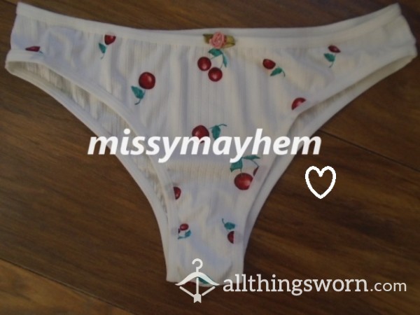 🍒White Panties With Cherry Pattern🍒
