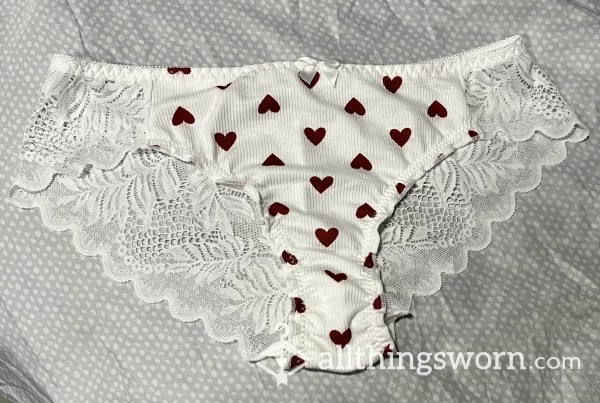 White Panty With Hearts