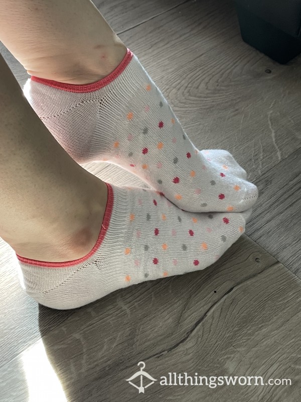 White Polka Dot Socks