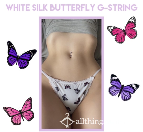 White Silk Butterfly G-string🦋