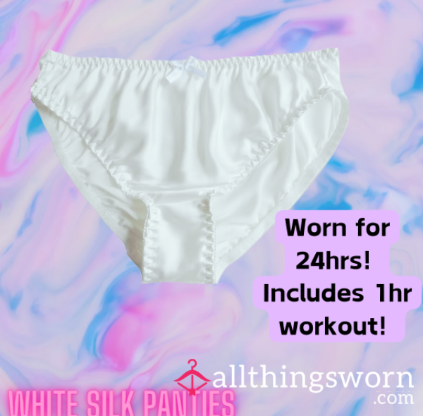 White Silk Full Back Play Panties ;)
