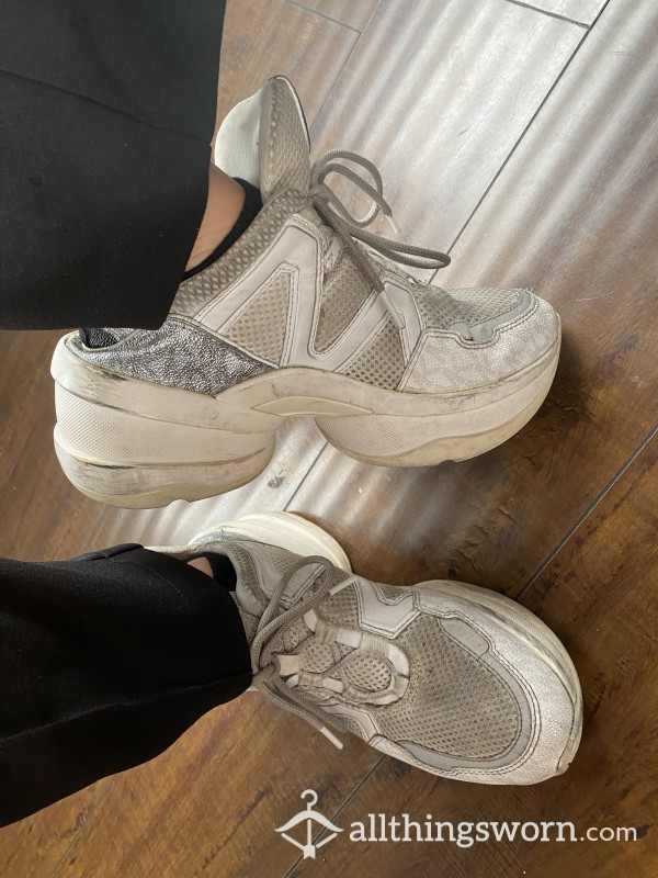 White Size 7.5 Michael Kors Designer Sneakers