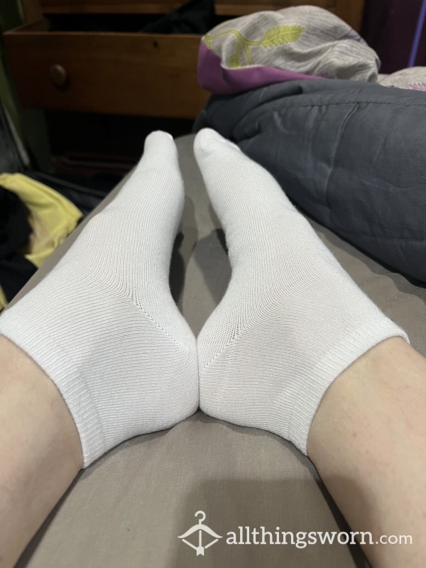 White Socks 48 Hr Worn, I Am Hard On Socks!