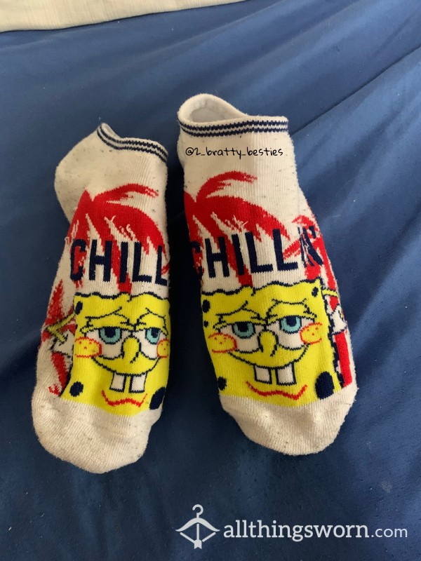 White Spongebob Socks (H) 💛