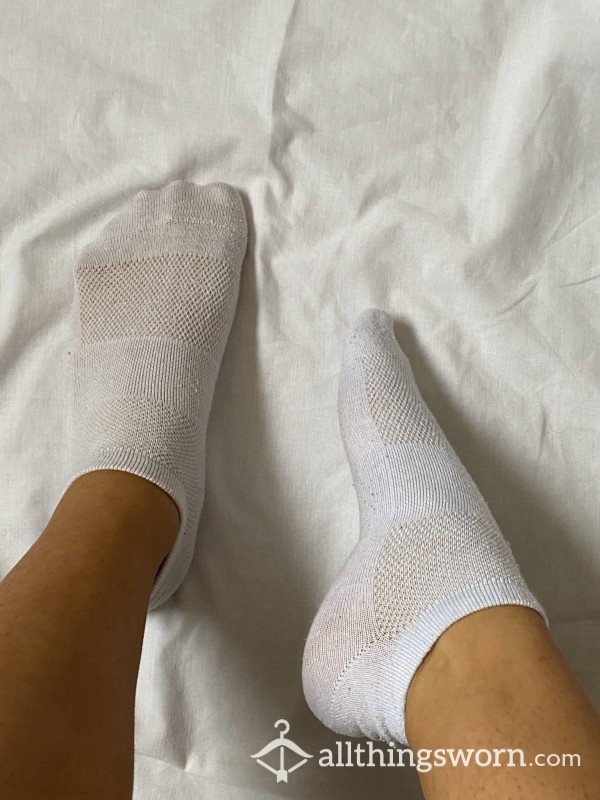 White Sports Socks Worn 😘💓