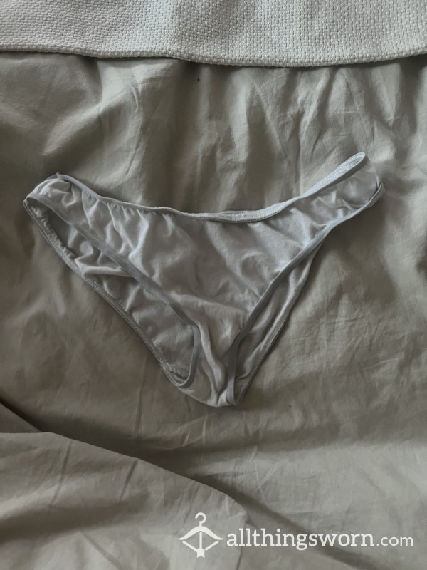 White Stained Granny Panties