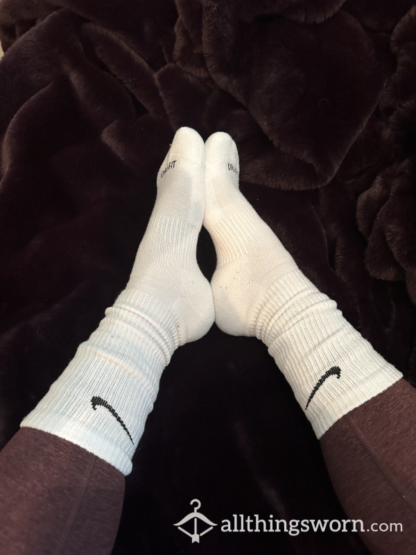 White Tall Nike Socks 🧦
