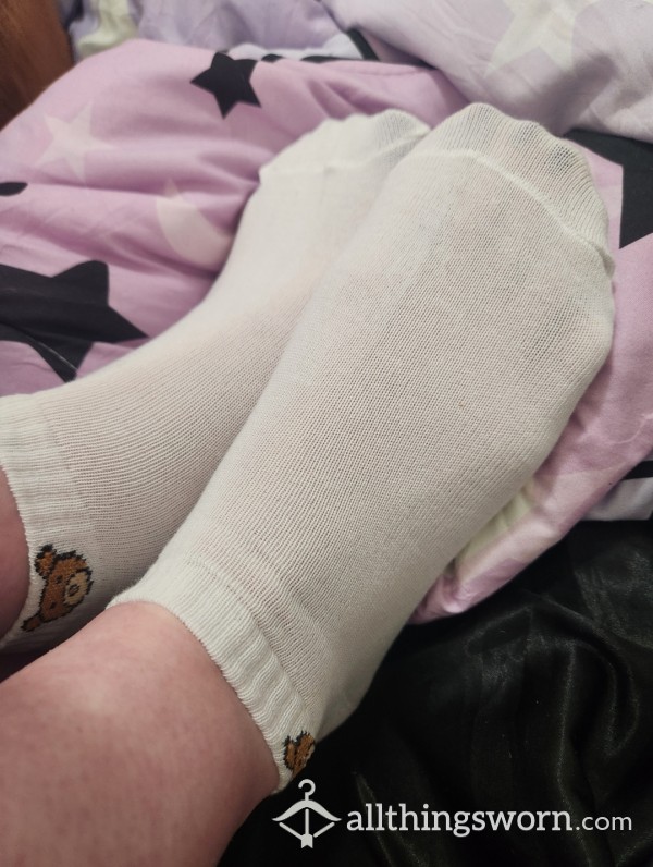 White Teddy Bear Socks