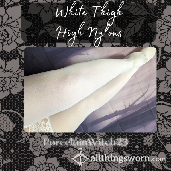 White Thigh High Stockings