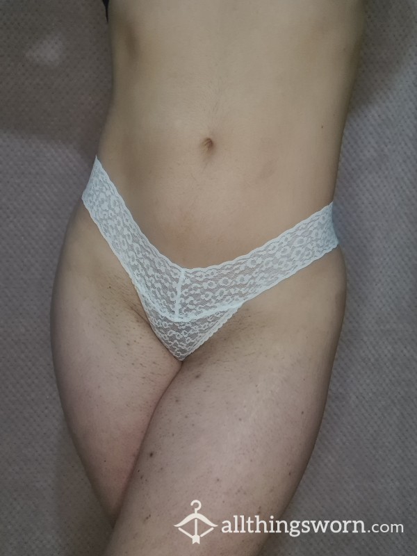 Lacey White Thong