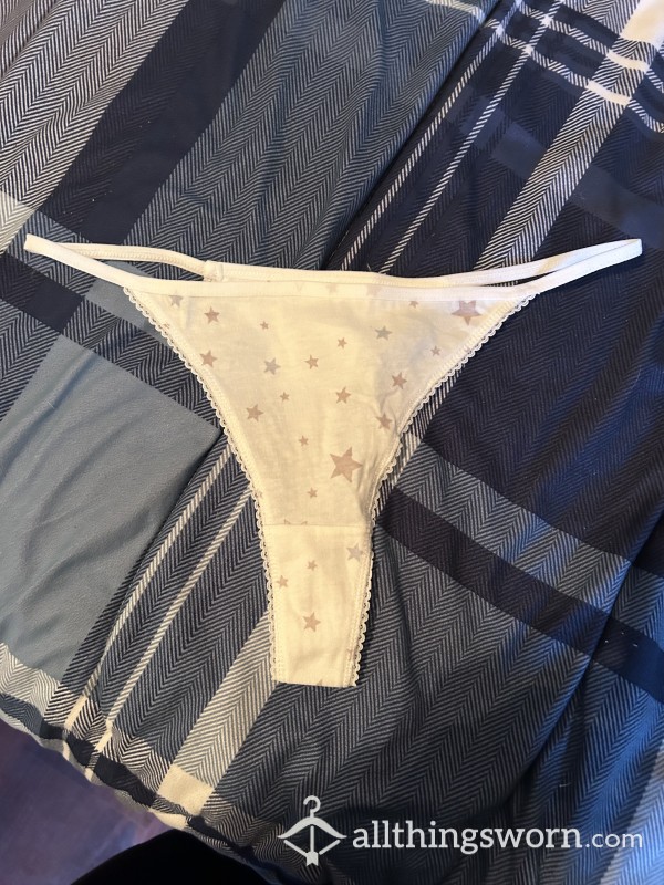 White Thong With Stars