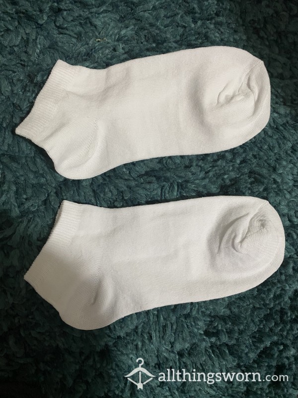 White Trainer Socks 48 Hours Worn To Order