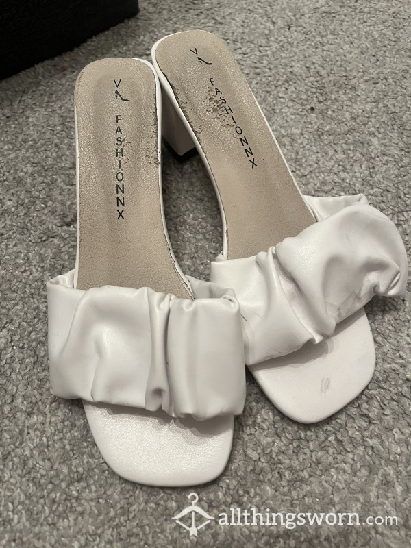 White Very Worn Flats/heels