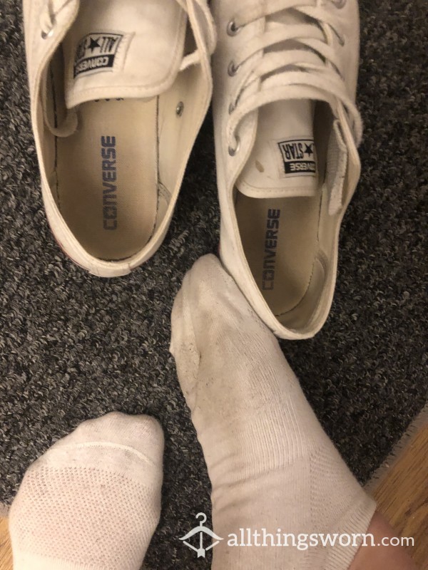 White Well Worn Ankle Socks- 2 Days Wear Minimum