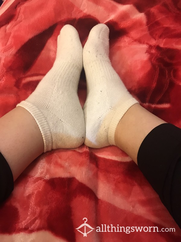 White Well Worn Socks