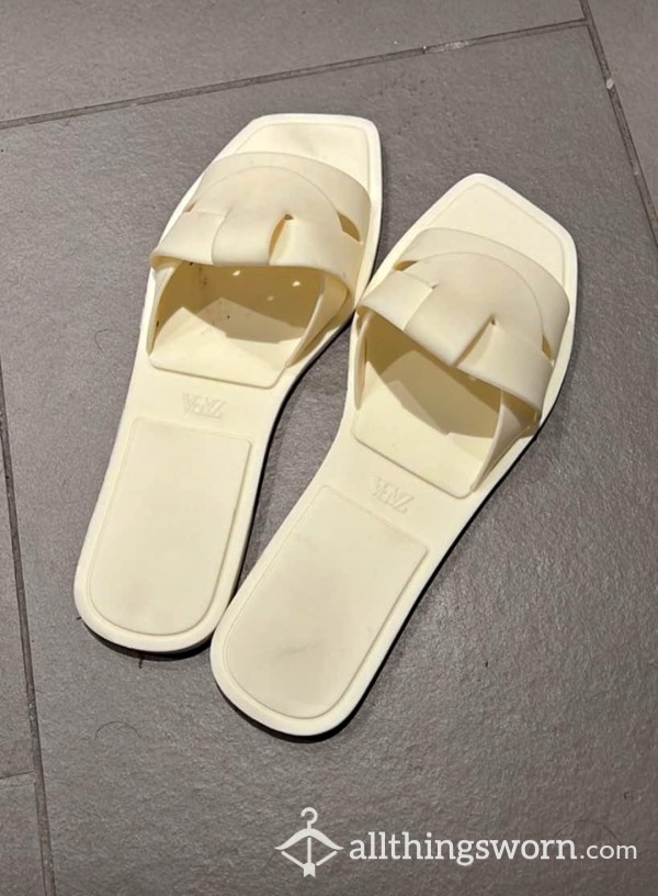 White Zara Sandals