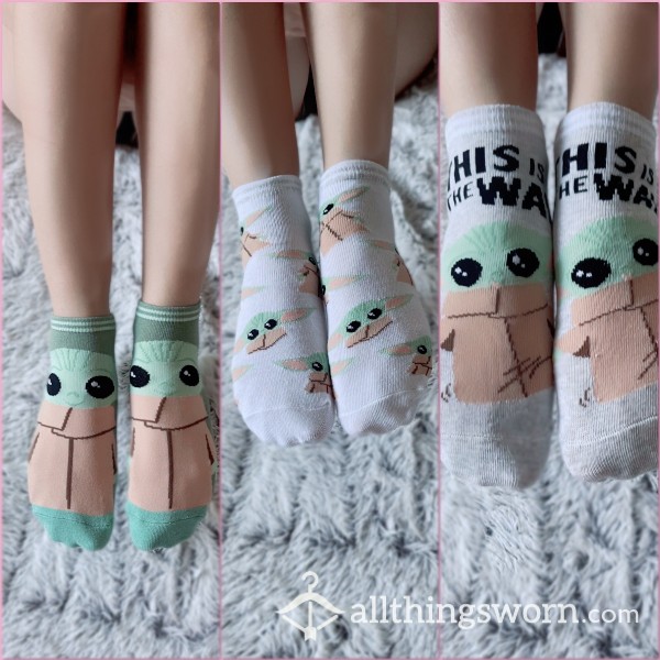 White/Green/Gray Yoda Socks