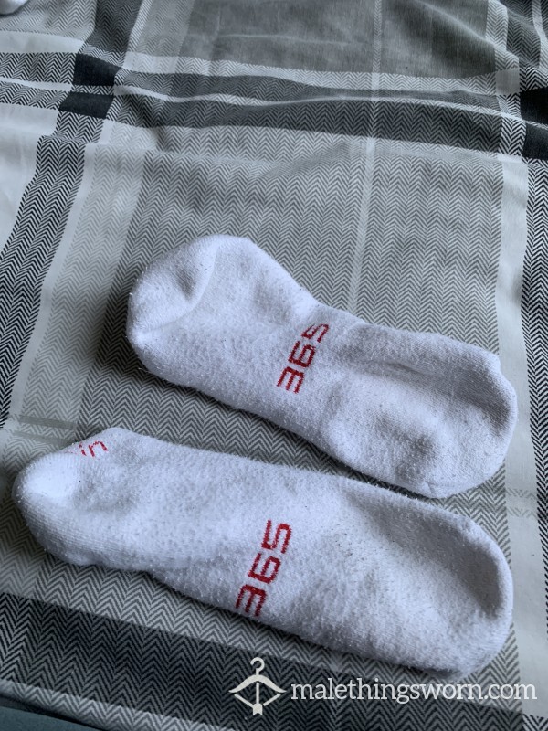 White/Red 365 Ankle Socks