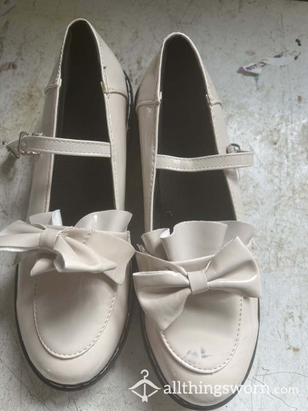 Whites, Mary Jane’s Schoolgirl, Cream Shoes
