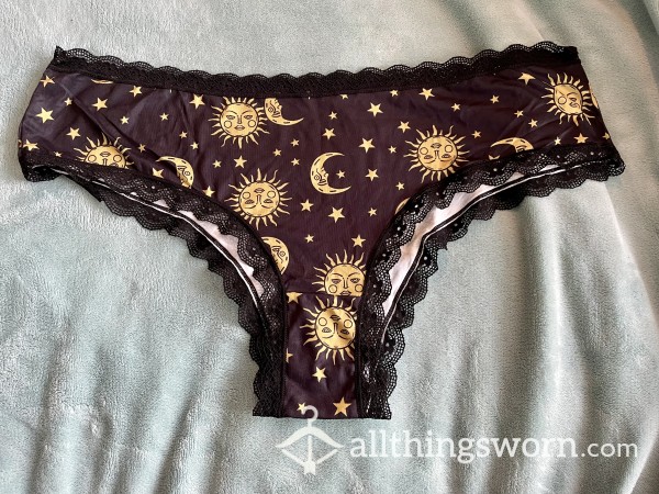 Witchy Black Sun And Moon Thong