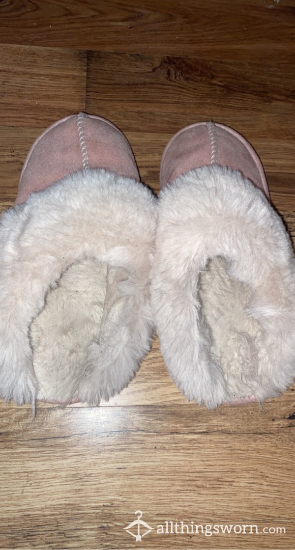 Womans Worn Slippers
