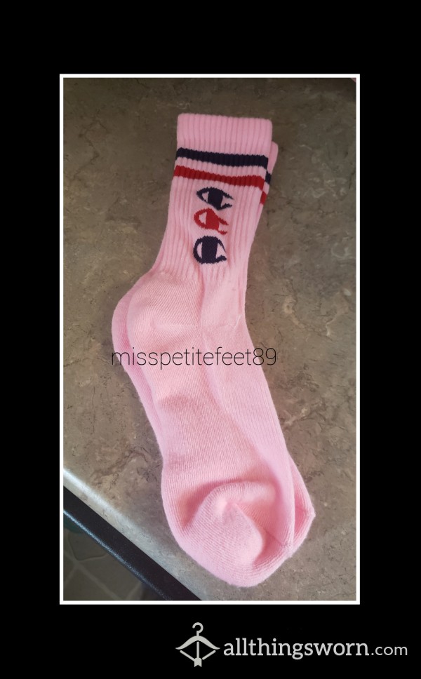 💗 Women's Retro Pink Champion Socks 💗