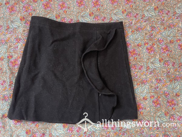 Wool Black Skirt