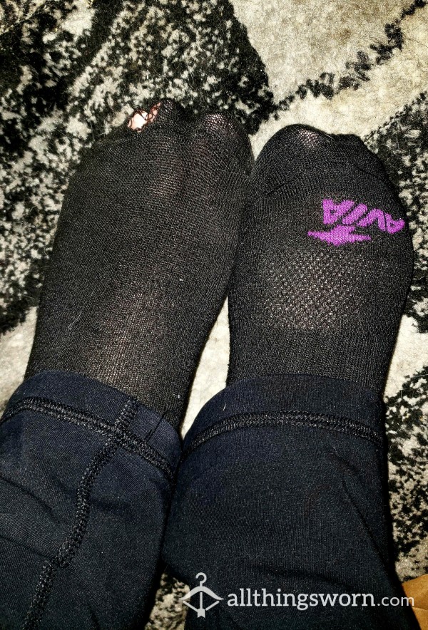 Un-matched Black Work Socks