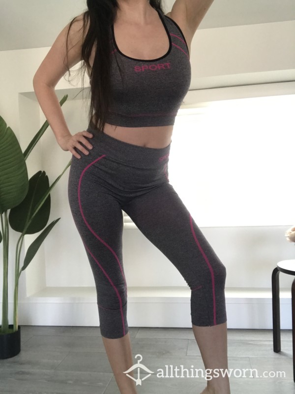 Workout Outfit Leggings And Sports Bra