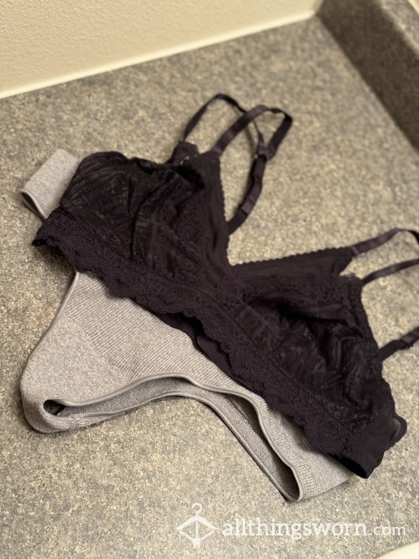 Worn All Day 10 Hour Shift Panties And Bra