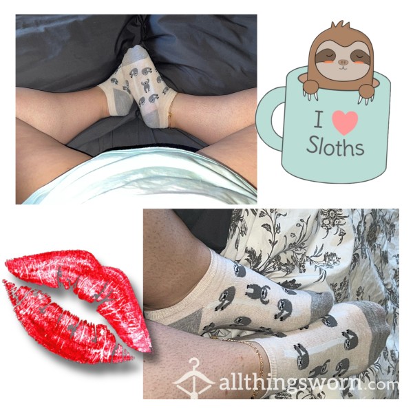 Worn Ankle Socks 🦥 SLOTH Edition ❤️