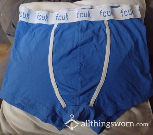 Worn Blue French Connection Boxers