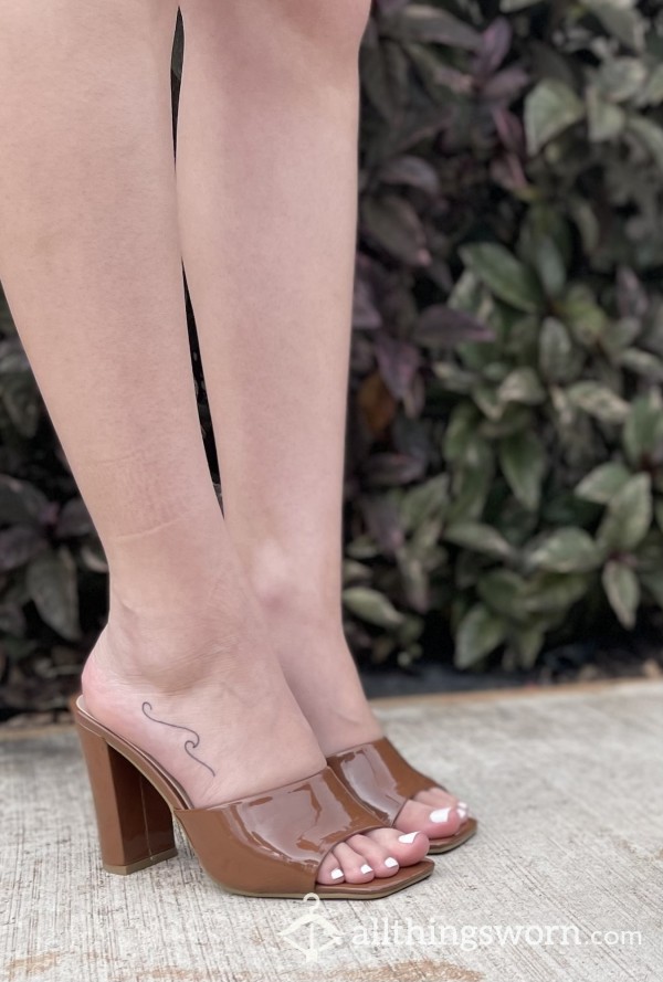 Worn Brown Heels