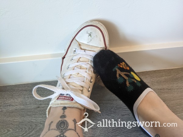Worn Converse + Worn Socks