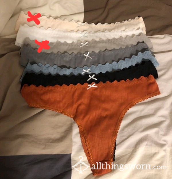 Worn Cotton Briefs/panties Choose A Colour!