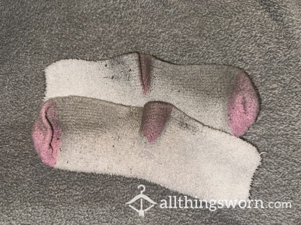 Worn Dirty Fluffy Socks