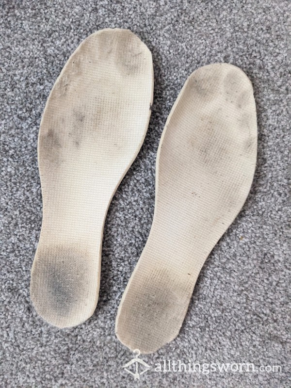 Worn Dirty & Smelly Insoles Size 6 UK Toe Prints