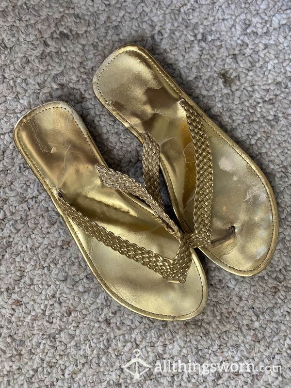 WORN Gold Sandals