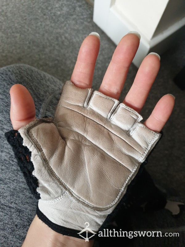 Worn Gym Gloves