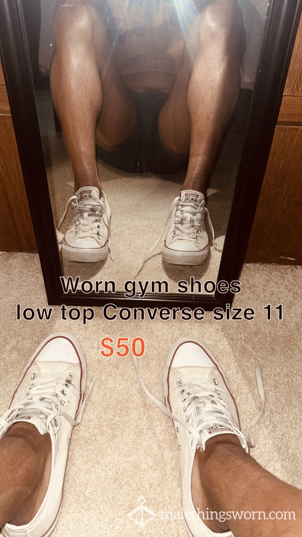 Gym Shoes -  White Converse Size 11