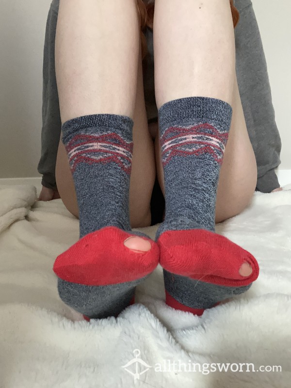 Worn Holiday Socks