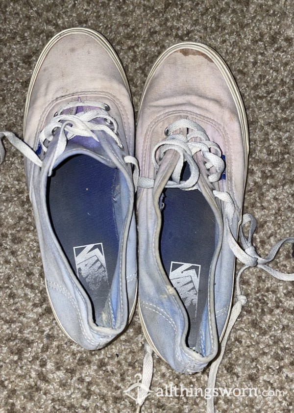 Worn In, Stinky, Dirty, Faded Vans- Worn Bare-foot - Used As Slip Ins