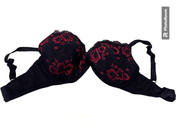 Worn Just For You Black And Red Bra
