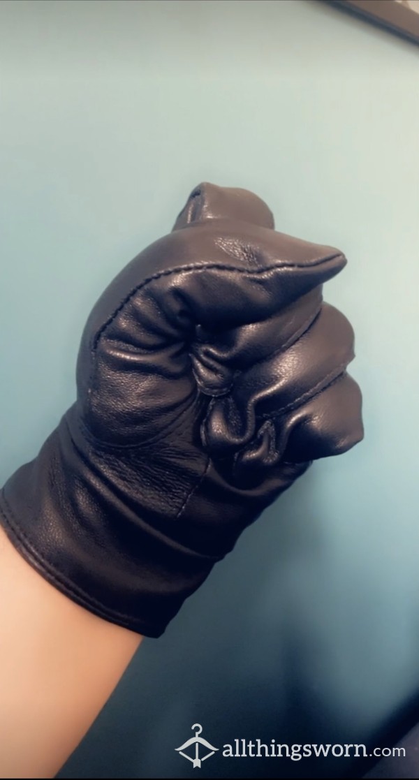 Worn Leather (?) Gloves